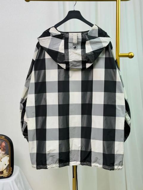 Dior Dior black and white checkered hooded pullover top
