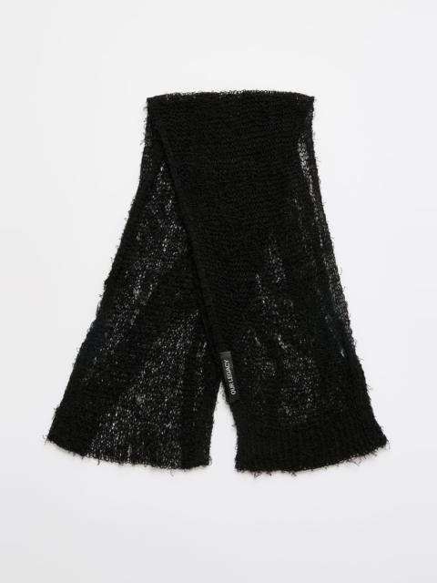 Our Legacy Net Scarf Black Ragged Open Linen