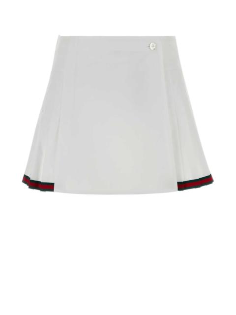 GUCCI Gucci Women White Poplin Mini Skirt