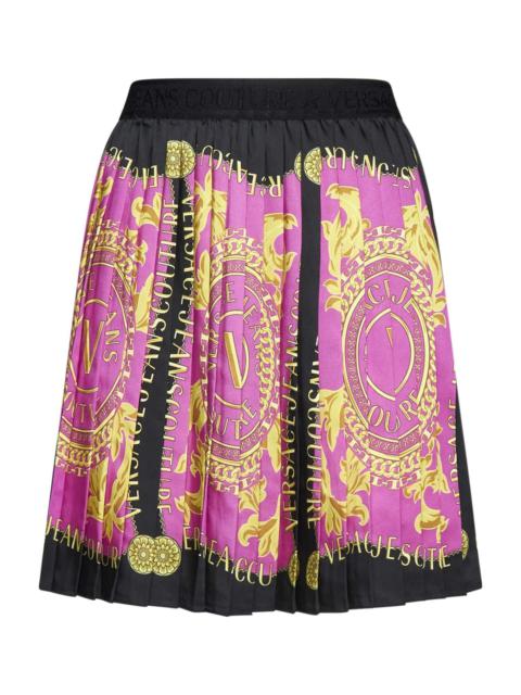 VERSACE JEANS COUTURE Logo Couture Pleated Mini Skirt