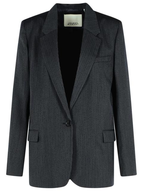 Isabel Marant 'Omelia' Black Virgin Wool Blend Blazer Women