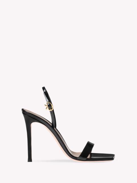 Gianvito Rossi Gianvito Rossi Ribbon Stiletto Sandal in Black Leather at Nordstrom