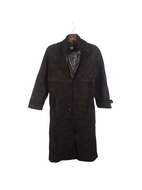 Celine By Hedi Slimane Leather Long Coat