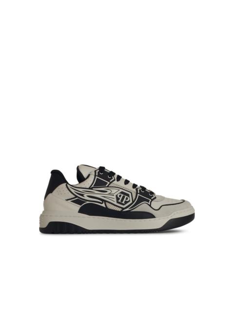 PHILIPP PLEIN Philipp Plein HEXAGON White Leather Sneakers