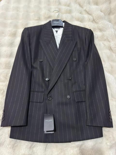 SAINT LAURENT Saint Laurent (SLP) Men's Double-Breasted Suit (Runway Piece 24)