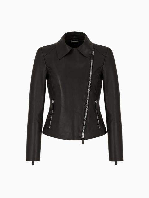 GIORGIO ARMANI NAPPA BIKER JACKET