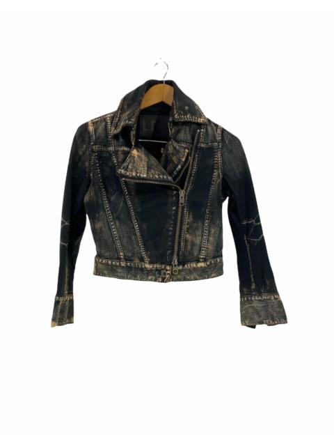 Other Designers If Six Was Nine - L.G.B Distressed Double Collar Cropped Jacket Design