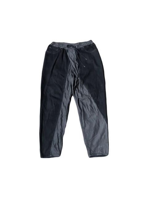 Mihara Yasuhiro Asymmetrical Hybrid Denim Pants