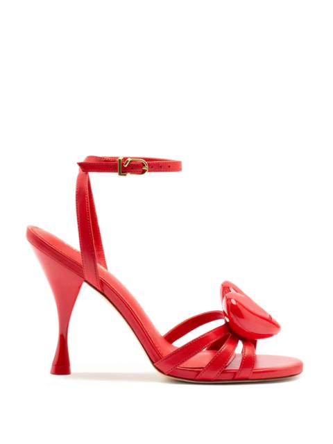 Larroude - Larroude Amore Sandal in Scarlet Leather