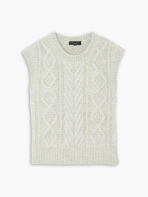 rag & bone Brody cable-knit wool vest