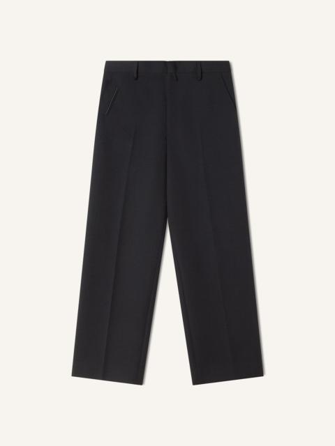 Lanvin BLACK STRAIGHT-LEG WOOL PANTS
