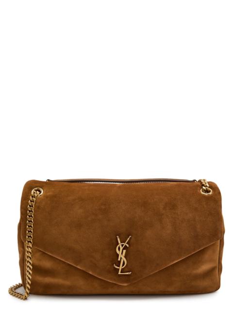 SAINT LAURENT Saint Laurent Calypso Large Padded Suede Shoulder bag