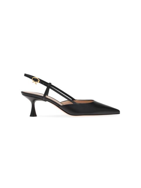 Gianvito Rossi Ascent Leather Slingback Pumps black