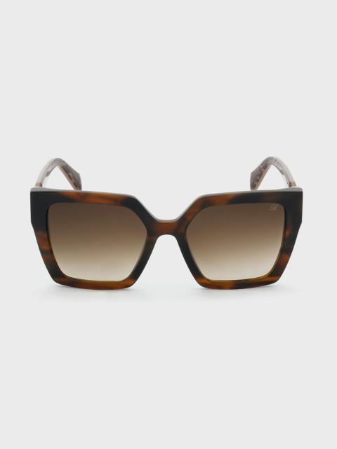 Blumarine WIDE, SQUARE-SHAPED ACETATE SUNGLASSES