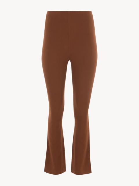 SPRWMN CINNAMON TWILL CROP FLARE LEGGINGS