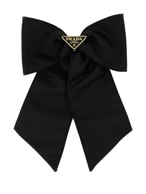 Prada Women Black Nylon Hair Clip