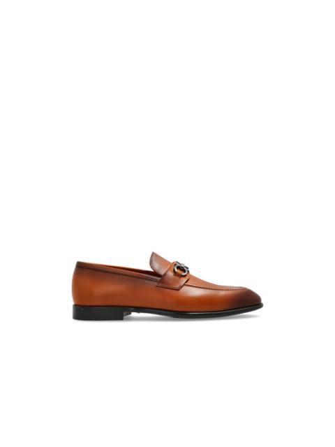 FERRAGAMO FERRAGAMO Foster Brown Leather Loafers New & Authentic (Men'