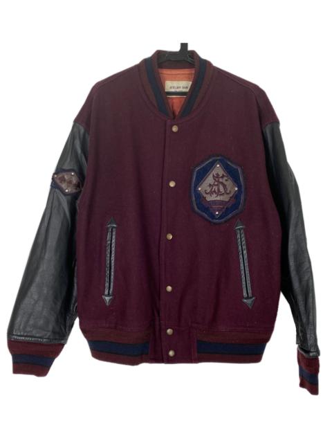 Other Designers Avant Garde - ATELIER SAB FOR MEN VARSITY LEATHER JACKET