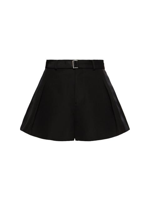 Double-faced silk & cotton shorts