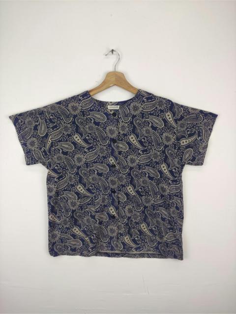 Other Designers Japanese Brand - Vintage Paisley Shirt Button Up Kutsurogi