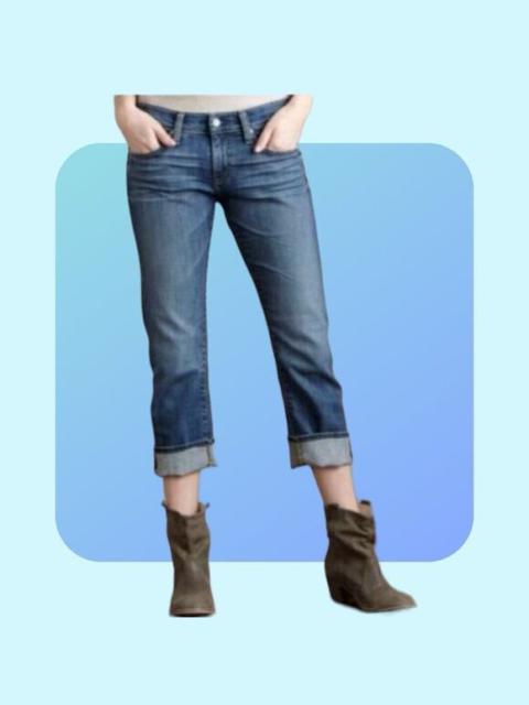AG Adriano Goldschmied Women’s Tomboy crop jeans NEW-Other Dark Wash Cuff 31R