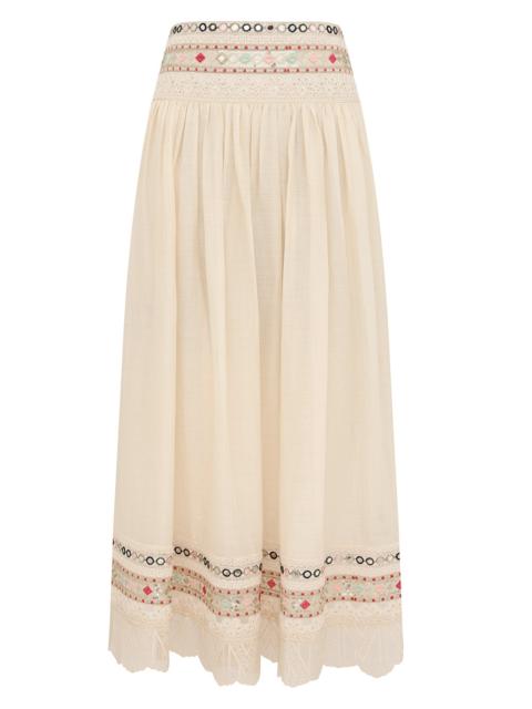 Zimmermann ASTER EMBELLISHED MIDI SKIRT