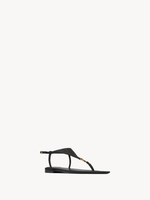 SAINT LAURENT CASSANDRA SANDALS IN SMOOTH LEATHER