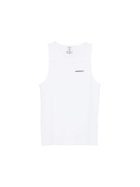 CASABLANCA Casablanca White T-Shirts & Vests - Vests & Tanks Men