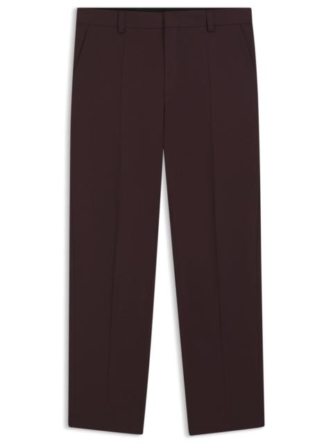 HUGO MODERN-FIT TROUSERS IN WOOL-BLEND POPLIN