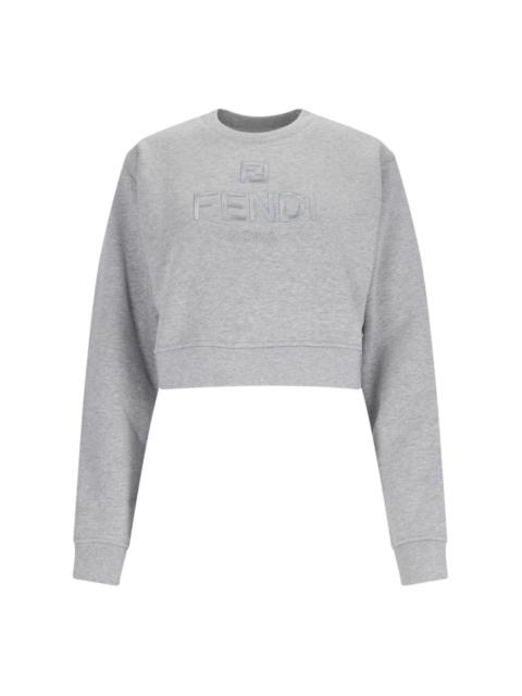 LOGO CROPPED SWEATSHIRT