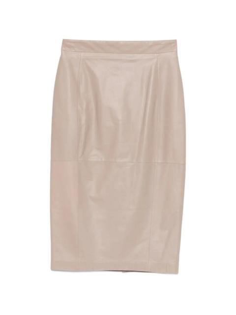Max Mara Leather Skirt