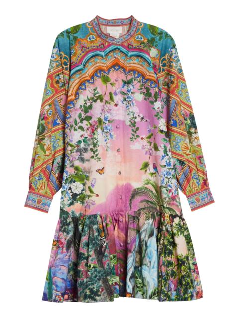 CAMILLA Camilla Print Long Sleeve Cotton Dress in Turkish Delight at Nordstrom