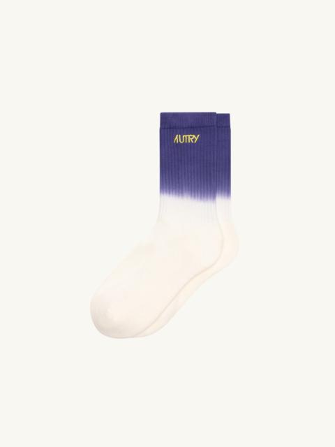 AUTRY SOCKS WITH EMBROIDERY TIE-DYE LOGO UNISEX