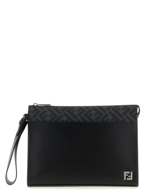 FENDI Squared Ff Clutch Black