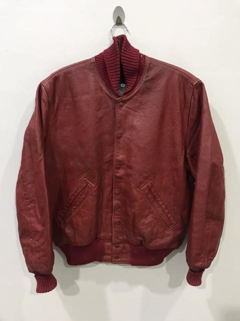 Other Designers Vintage - Albion Award Jacket USA Cowhide Red Genuine Leather Jacket