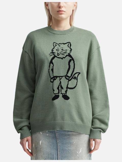 Maison Kitsuné DRESSED FOX INTARSIA JUMPER