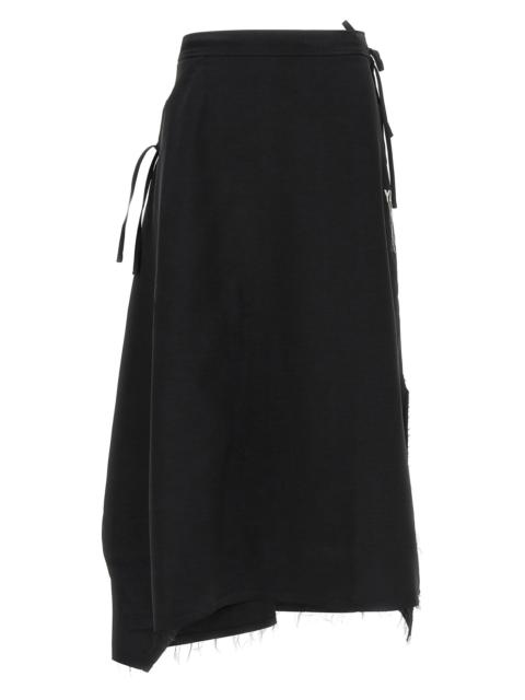 Y-3 'Y-3 Sport Uniform Raw Cut 3-Stripes' skirt