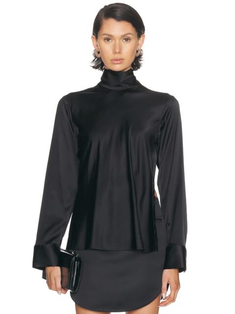 courrèges Off-Shoulder Satin Top