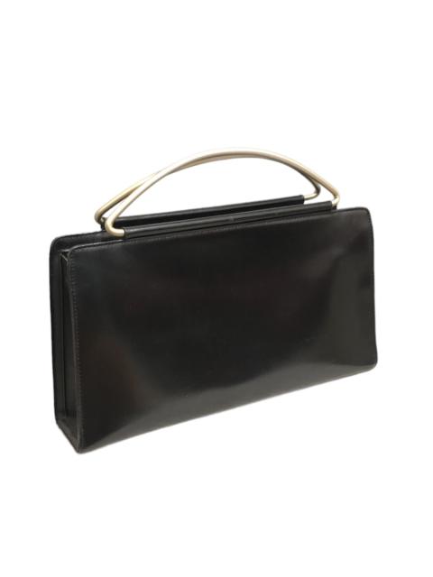 Black leather bag