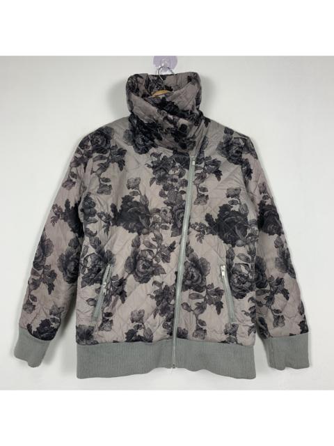 Other Designers Japanese Brand - Vintage AZUL Black Rose Floral Quilted Jacket J1355