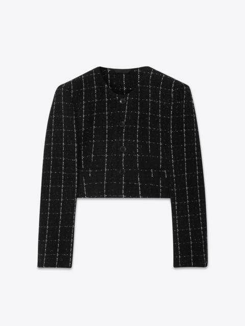 BLK DNM BLAZER 64 BLACK BOUCLÉ CHECK