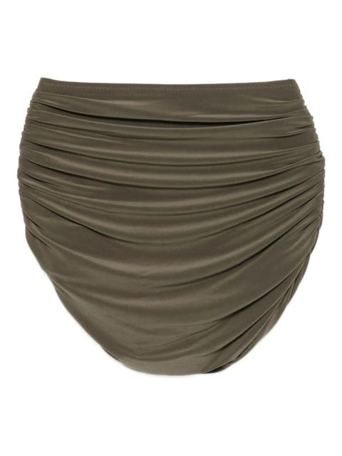NORMA KAMALI Bill high-waist ruched bikini bottom
