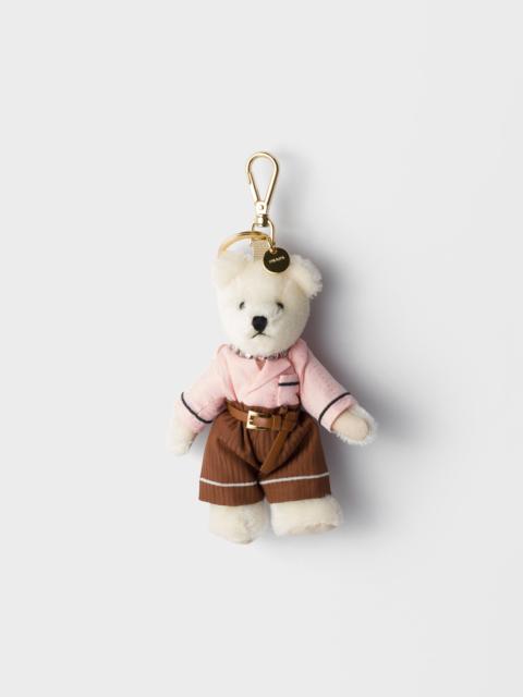 Prada Teddy bear keychain charm