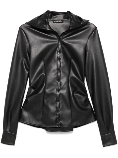 ELENA VELEZ faux-leather shirt