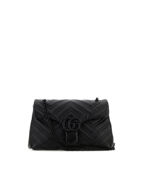 GUCCI GUCCI GG Marmont Small Black Leather Shoulder Bag New & Auth
