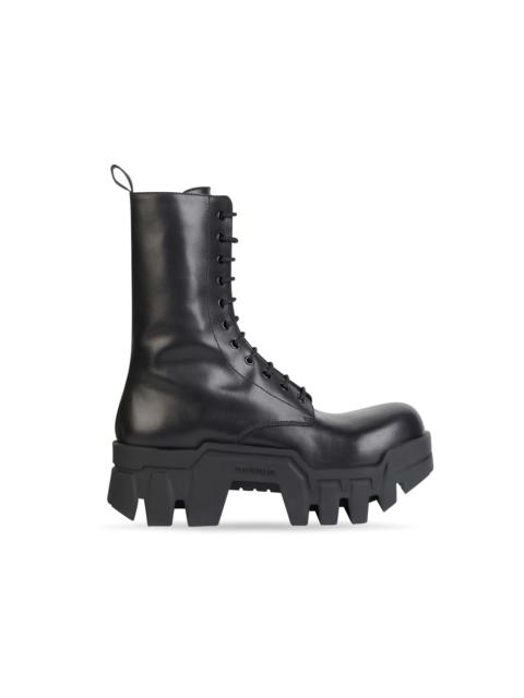 BALENCIAGA Balenciaga Bulldozer Laceup Boot Black Calfskin