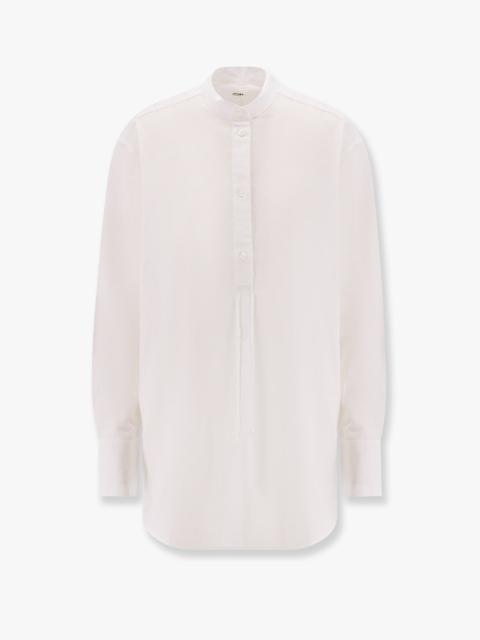Totême Stand collar organic cotton shirt