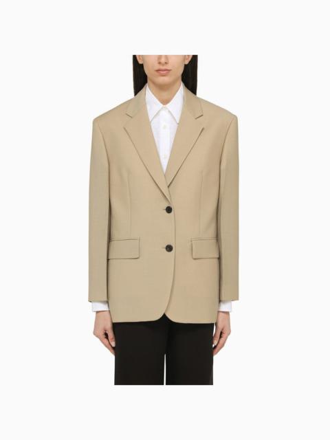 Prada Prada Rope-Coloured Single-Breasted Jacket In Wool And Mohair Women