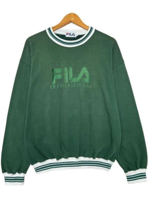 FILA Vintage 90s Fila Embroidered Green Baggy Boxy Sweatshirt