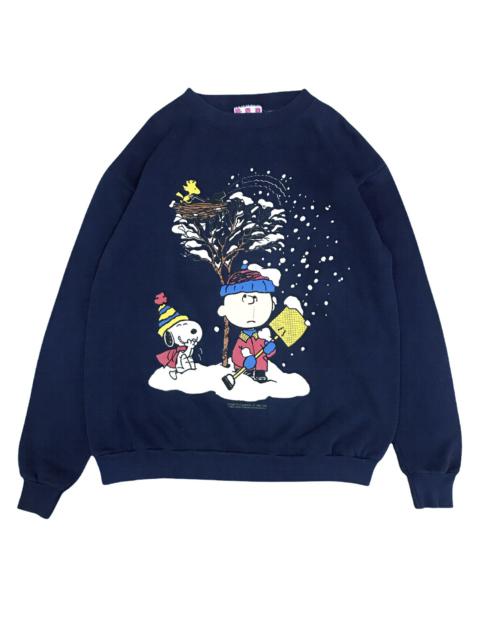 Other Designers Vintage - Vintage Peanuts Snoopy Winter Christmas Snow Play Sweatshirt